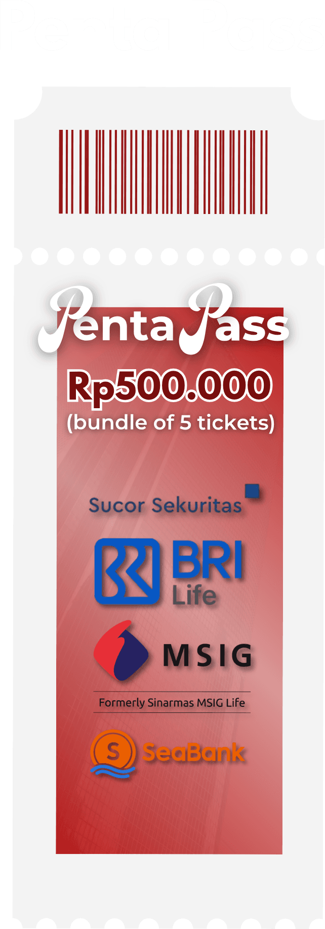 Tiket Penta Pass — Rp500.000